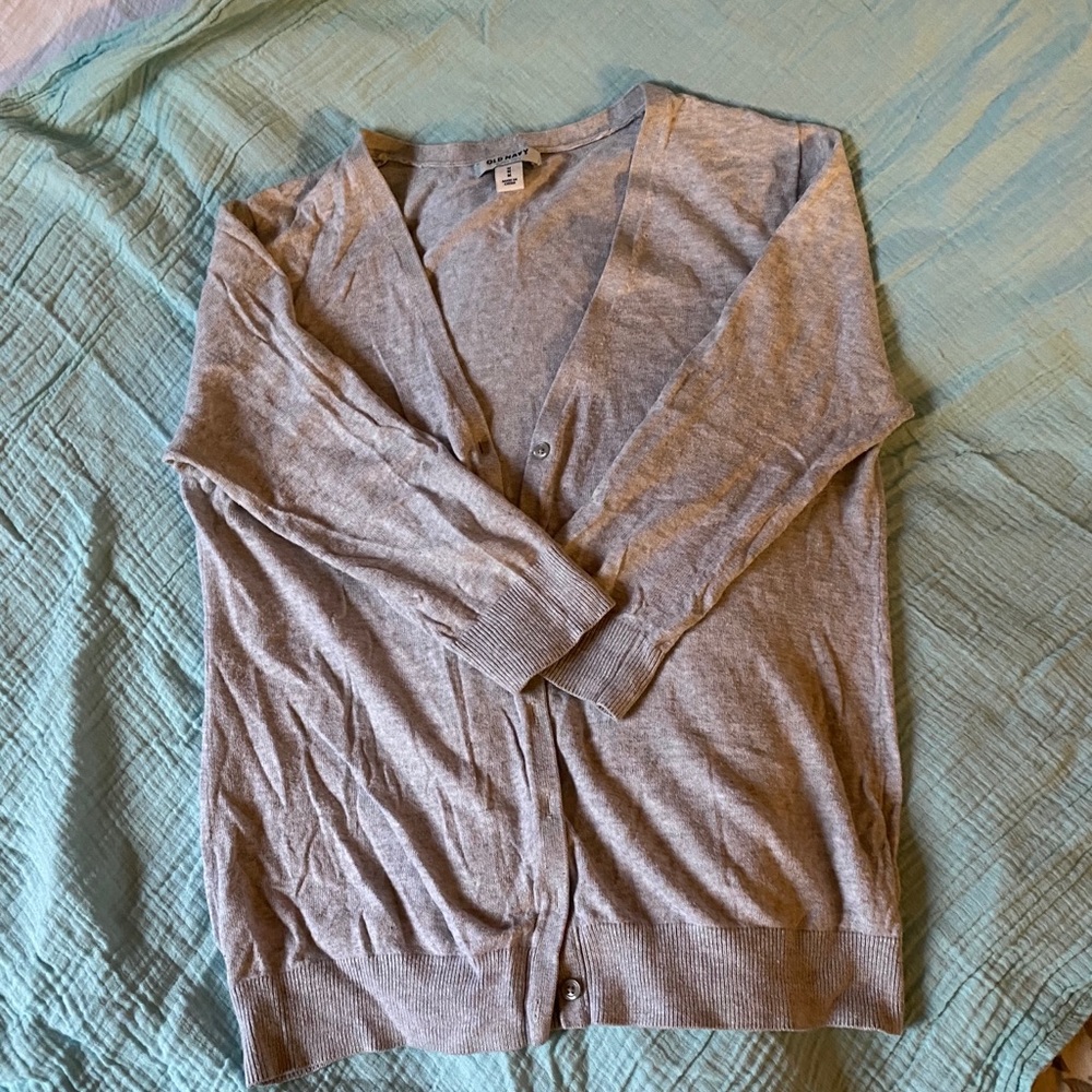 Neutral 3/4 sleeve cardigan from Old Navy